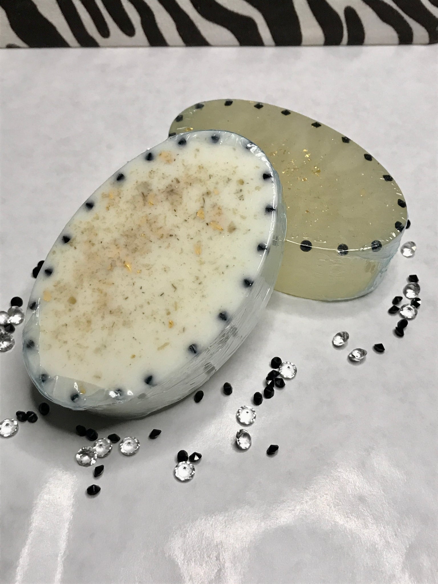 Body - A-LUX - Most Beautiful Bath Soap-24k Gold Flake + “Pearl” or Swarovski Crystal or Double Gold