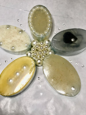 Body - A-LUX - Most Beautiful Bath Soap-24k Gold Flake + “Pearl” or Swarovski Crystal or Double Gold