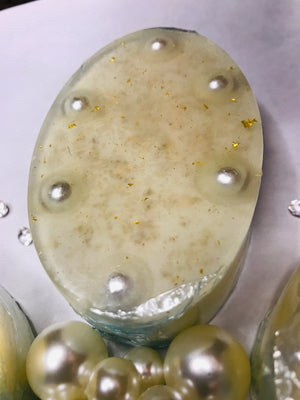 Body - A-LUX - Most Beautiful Bath Soap-24k Gold Flake + “Pearl” or Swarovski Crystal or Double Gold