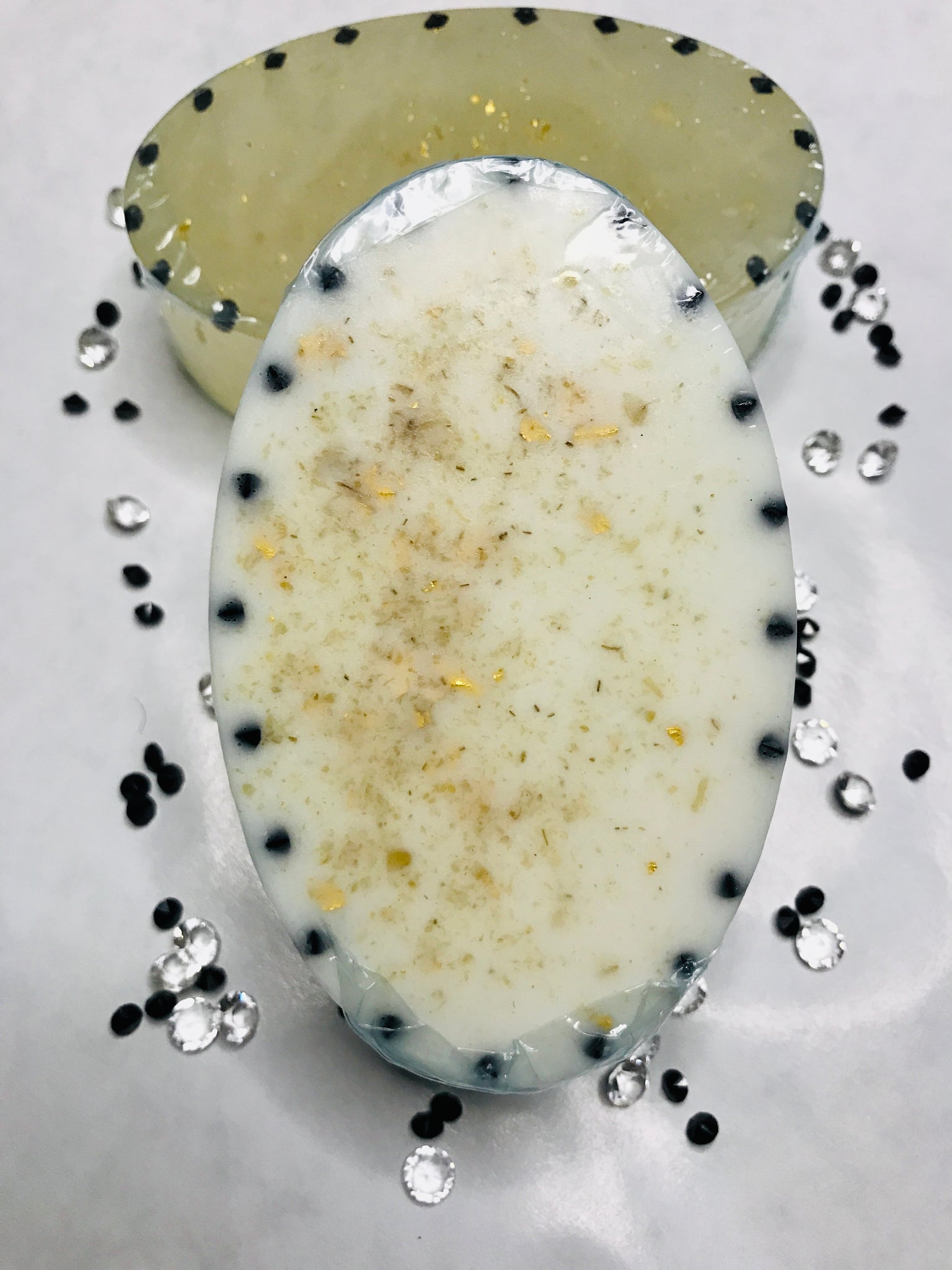 Body - A-LUX - Most Beautiful Bath Soap-24k Gold Flake + “Pearl” or Swarovski Crystal or Double Gold