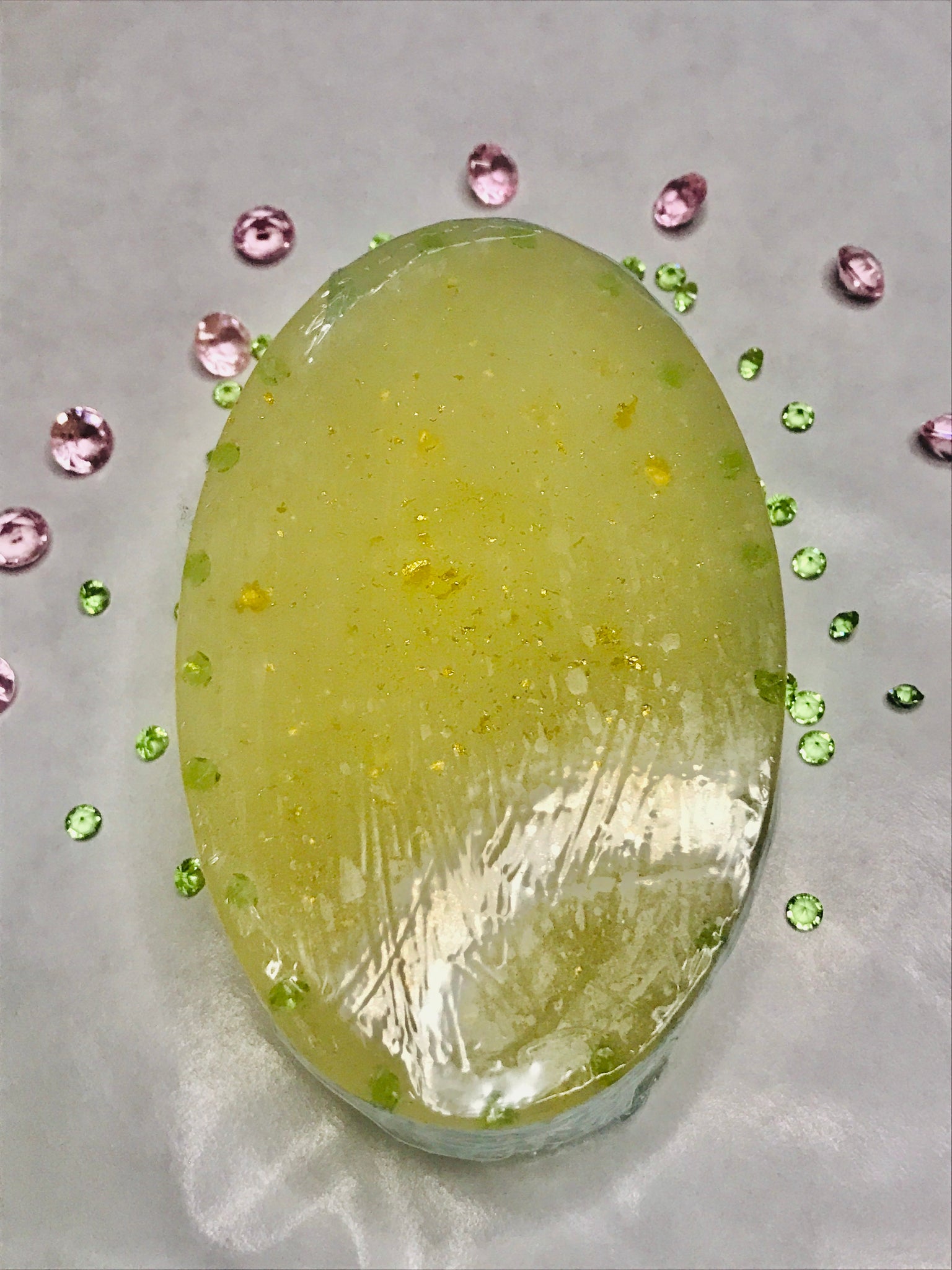 Body - A-LUX - Most Beautiful Bath Soap-24k Gold Flake + “Pearl” or Swarovski Crystal or Double Gold